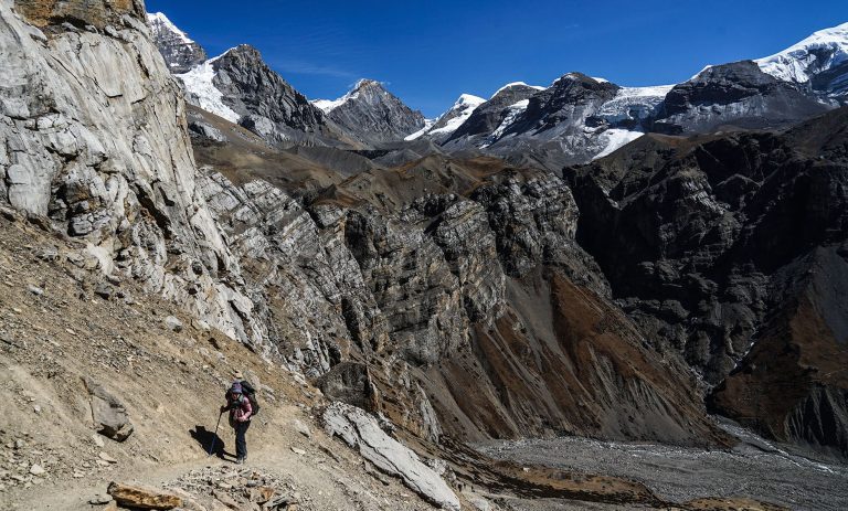 Trek to Thorung La pass at Annapurna Circuit trek